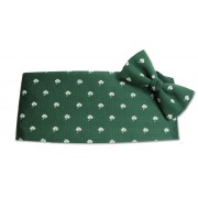 Classic Irish Shamrocks Cummerbund and Tie Set